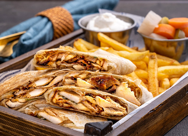 Damasco Restaurant - Menu - Arabic Chicken Shawarma SAJ
